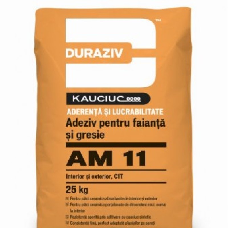 Adeziv gresie si faianta pentru interior- Duraziv AM 11 - 25 kg	 Adeziv gresie si faianta pentru interior- Duraziv AM 11 - 25 kg