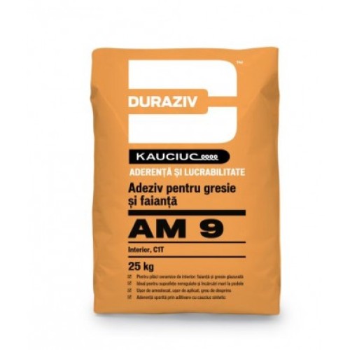 Adeziv gresie si faianta pentru interior- Duraziv AM 9 - 25 kg