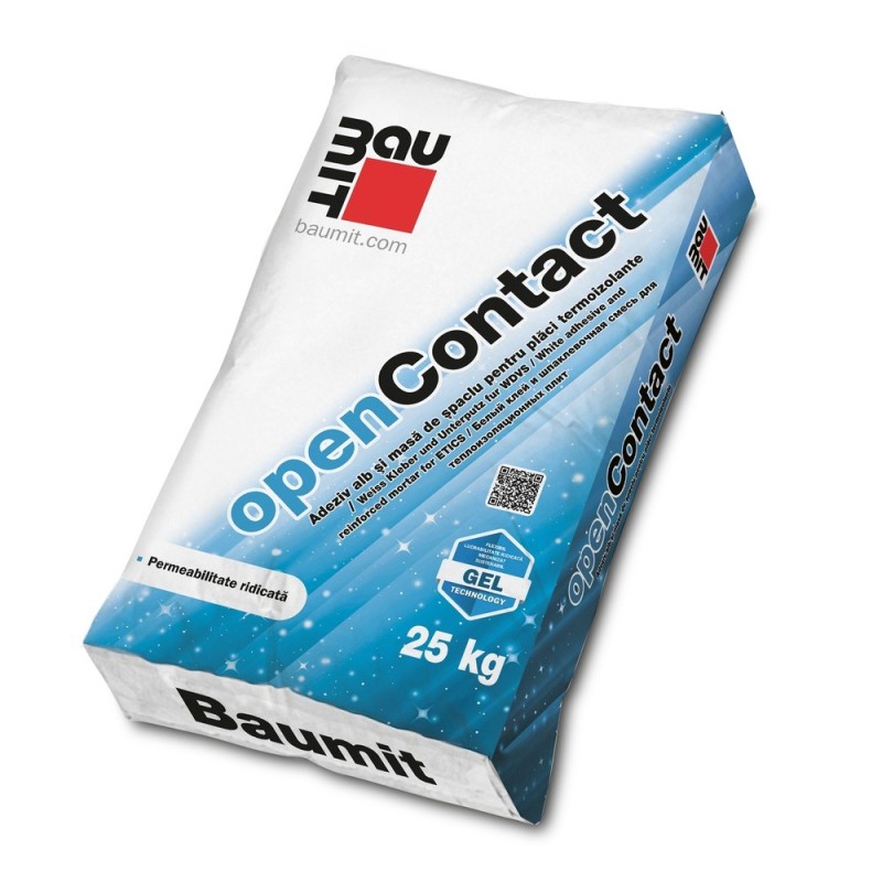 Adeziv alb şi masă de şpaclu Baumit openContact Gel 25 kg