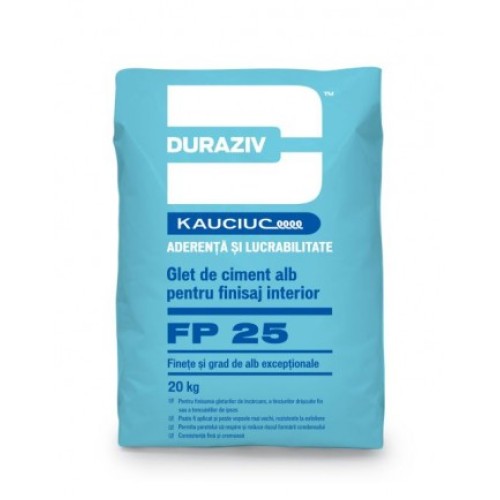 DURAZIV FP 25 Glet de finisare pe bază de ciment alb