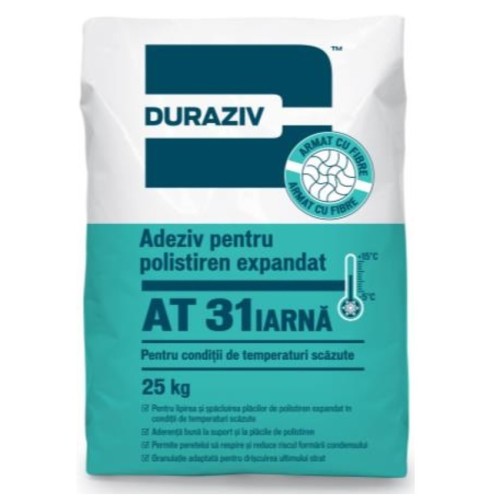 Adeziv şi masă de şpaclu Duraziv AT 31 Iarnă 25 kg Adeziv şi masă de şpaclu Duraziv AT 31 Iarnă 25 kg