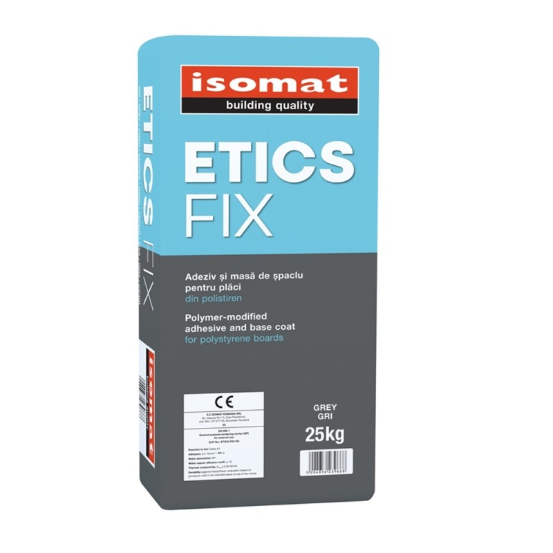 ETICS FIX - Adeziv și masă de șpaclu pentru polistiren 25 kg ETICS FIX - Adeziv și masă de șpaclu pentru polistiren 25 kg