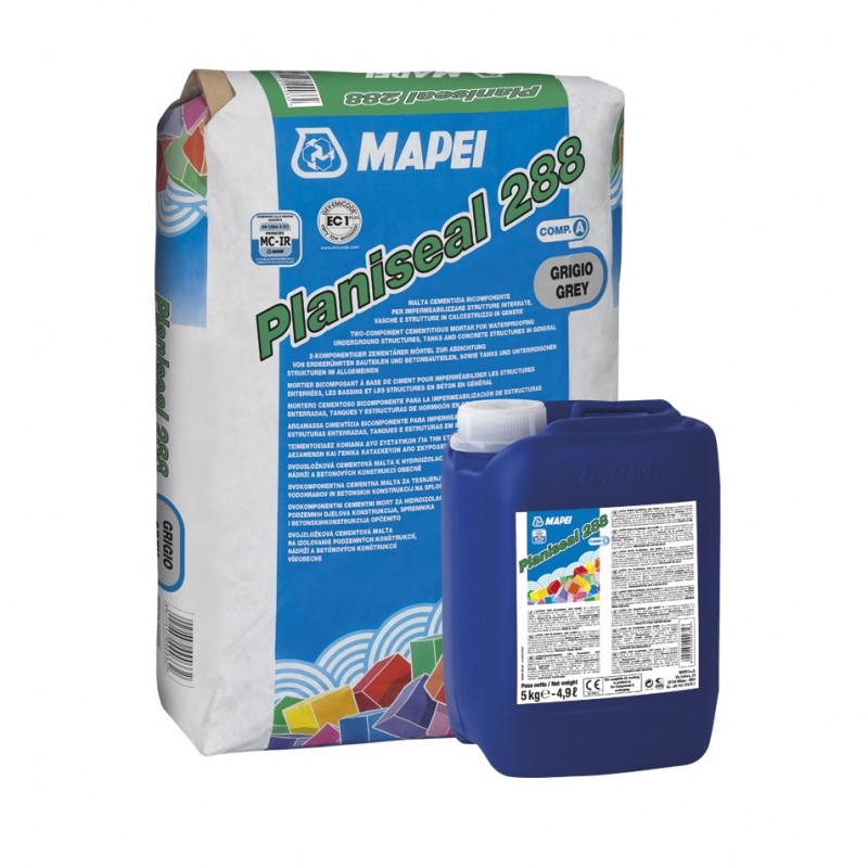 Hidroizolatie bicomponenta Mapei Planiseal 288 (A+B) 20+5 kg Hidroizolatie bicomponenta Mapei Planiseal 288 (A+B) 20+5 kg