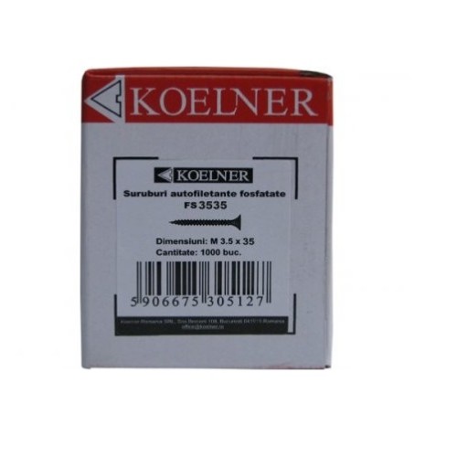Suruburi autoforante Kolner pentru gips carton 3.5 * 35 mm