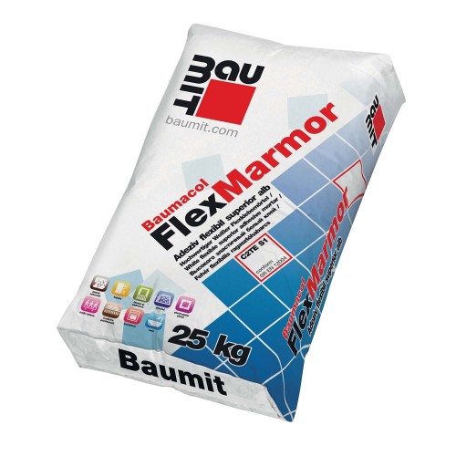 Adeziv flexibil superior Alb Baumacol FlexMarmor 25 kg Adeziv flexibil superior Alb Baumacol FlexMarmor 25 kg