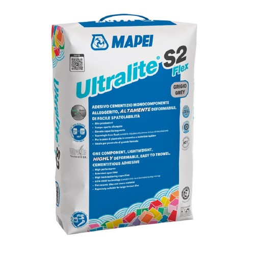 Adeziv pentru plăci ceramice și piatră naturală Mapei Ultralite S2 Flex, Gri, 15 kg Adeziv pentru plăci ceramice și piatră naturală Mapei Ultralite S2 Flex, Gri, 15 kg