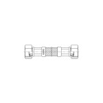 Racord flexibil pentru apa, Ferro, 1/2"x1/2" FI-FI  40cm_PWS3