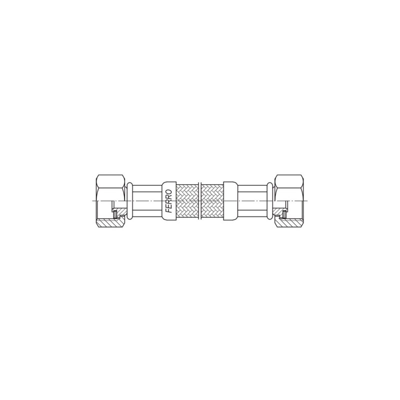 Racord flexibil pentru apa, Ferro, 1/2"x1/2" FI-FI  40cm_PWS3