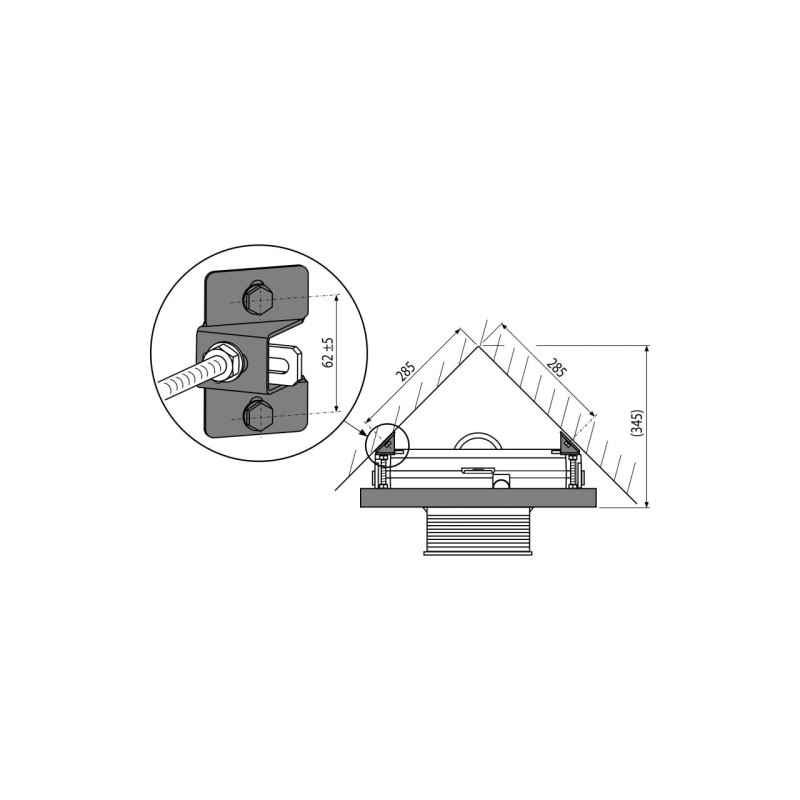 Adaptor pentru fixare in colturi, Alcadrain M918