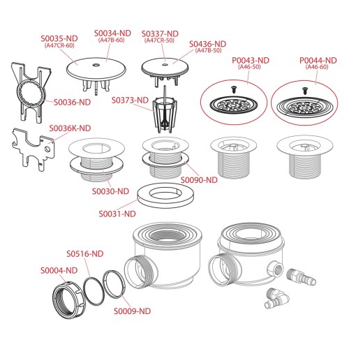 Sifon cadita cu sita din otel inoxidabil, Alcadrain