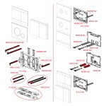 Clapeta de actionare pentru rezervor incastrat, Alcadrain Fun-Brass, auriu