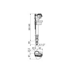 Flotor WC cu plutitor alama, Alcadrain, alimentare de jos, A18 1/2