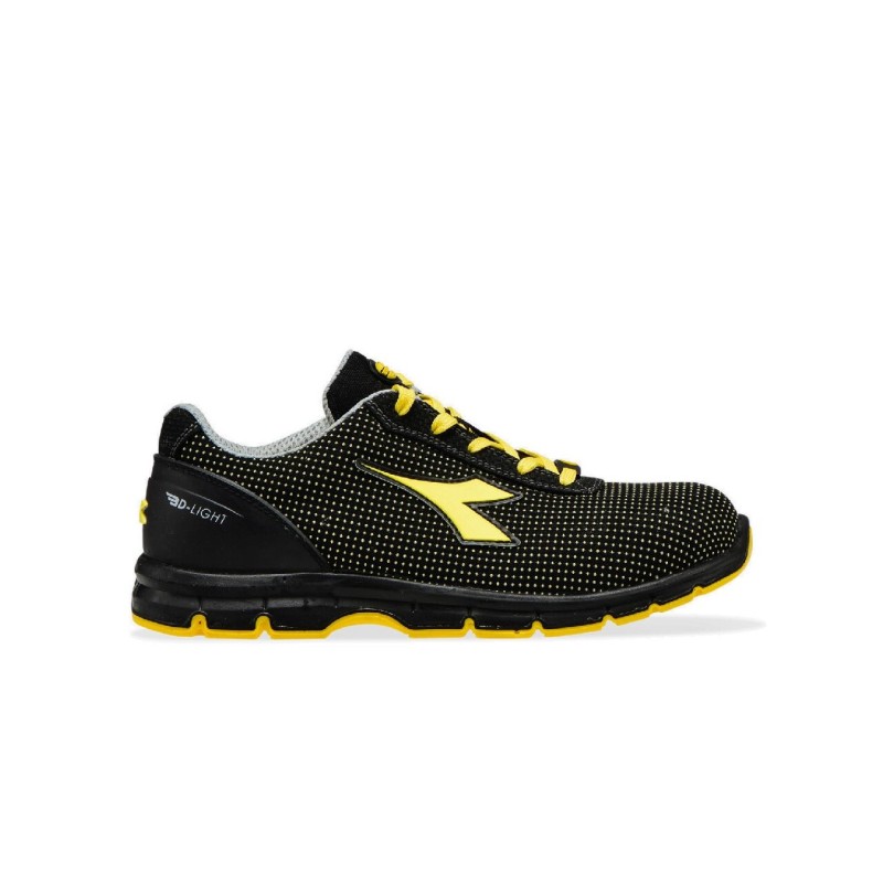 Pantofi protectie, Diadora Run Atom Low, blackyellow croms, S3 SRC ESD, 43