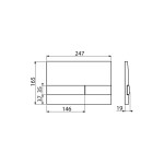 Clapeta de actionare pentru rezervor incastrat, Alcadrain, auriu, M1745