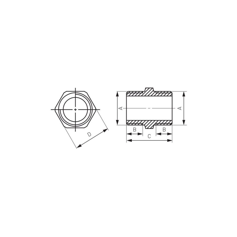Niplu alama, Ferro,  1/2"_N03Z