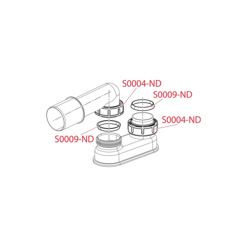Sifon cada antimiros din polipropilena rezistenta termic si chimic , Alcadrain A53-DN50
