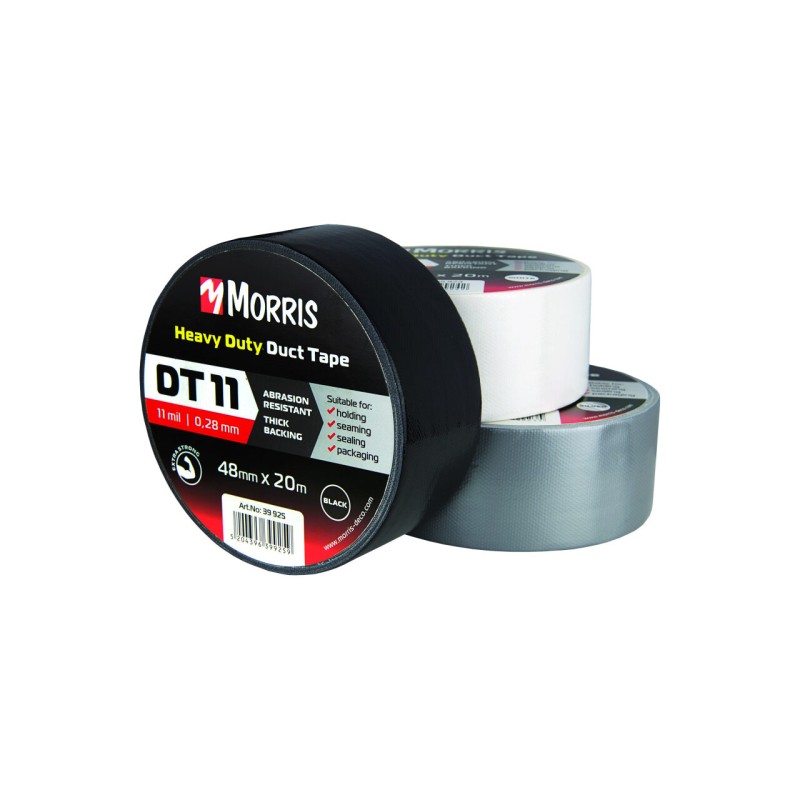 Banda adeziva Duct Tape, Morris, 48mm x 20m, gri, 39923