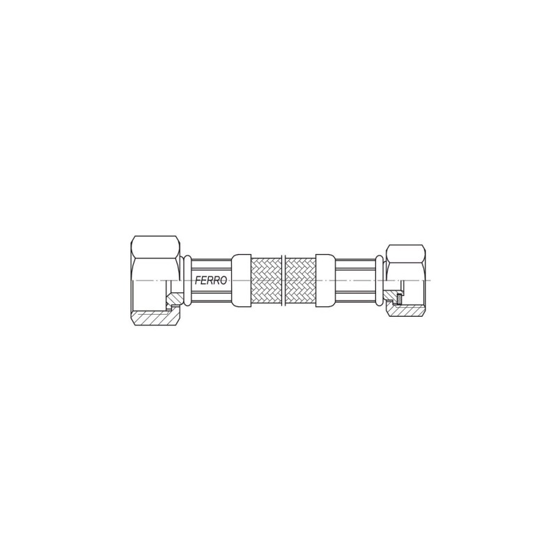 Racord flexibil pentru apa, Ferro, 1/2"x3/8" FI-FI  60cm_PWS85