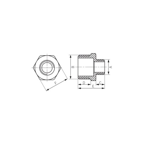 Niplu alama, Ferro,1 3/4"_N13Z Niplu alama, Ferro,1 3/4"_N13Z