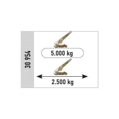 Chingi carlig U, F.F. Group,  50mm x 9m, 5T, 30954