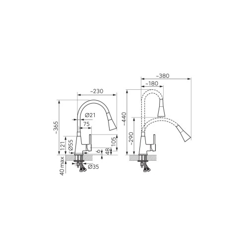 Baterie stativa spalator, Ferro Zumba II, cromej 2-F Baterie stativa spalator, Ferro Zumba II, cromej 2-F