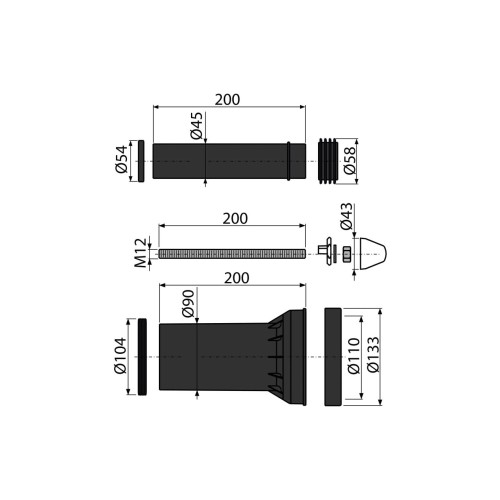 Set accesorii complet, Alcadrain