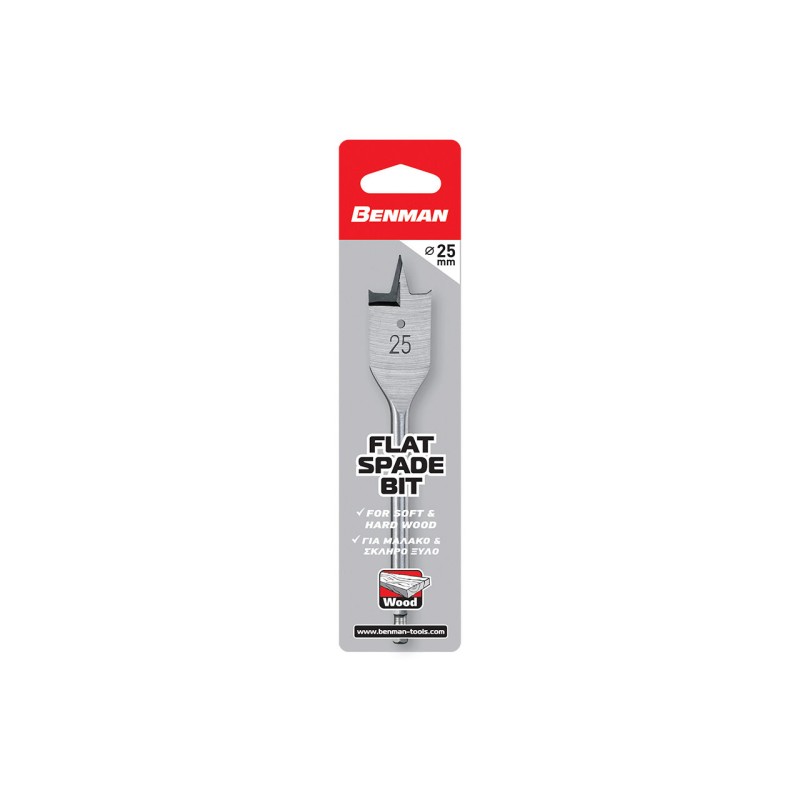 Burghiu lemn cu varf plat, Benman, 18 x 150mm, 74718