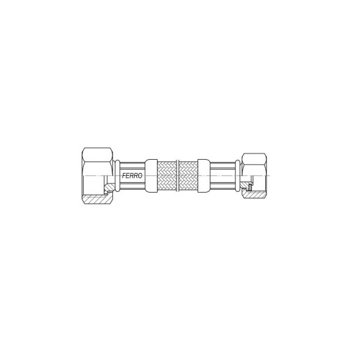 Racord flexibil pentru apa, Ferro, 1/2"x3/8" FI-FI 40cm_PWS83 Racord flexibil pentru apa, Ferro, 1/2"x3/8" FI-FI 40cm_PWS83