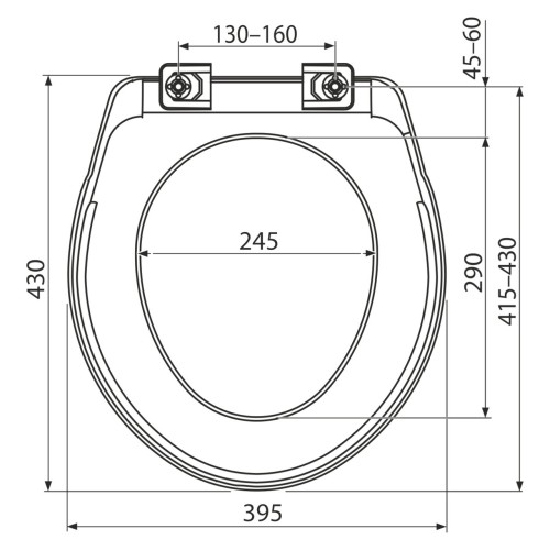 Capac WC Antibacterial din polipropilena, Alcadrain A6551