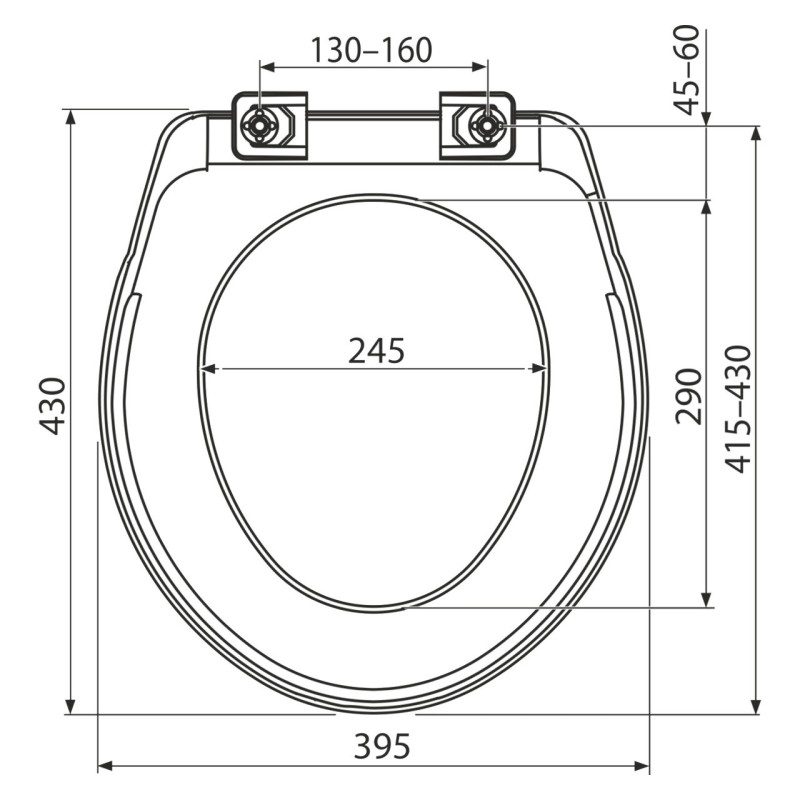 Capac WC Antibacterial din polipropilena, Alcadrain A6551