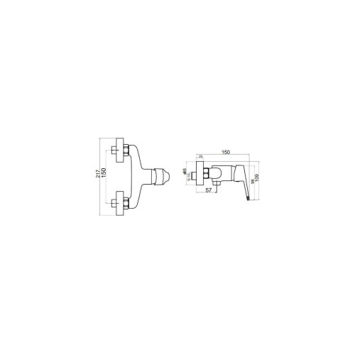 BATERIE PERETE DUS, FERRO IRIS NEW, CROM, 94461/1.0 BATERIE PERETE DUS, FERRO IRIS NEW, CROM, 94461/1.0