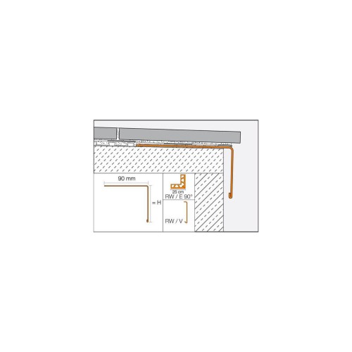 PROFIL, SCHLUTER BARA-RW/V, GRI METALIC, H40 MM, V/RW40 GM