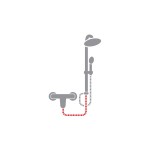 Furtun alimentare, Ferro, 1 pt. set bara dus, L=70cm
