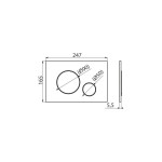 Clapeta de actionare pentru rezervor incastrat, Alcadrain M672, THIN cromat-mat