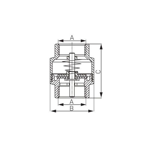 Supapa sens, Ferro, 1" cu arc inox si element din alama_ZZM3