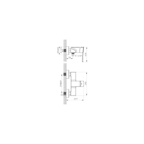 BATERIE PERETE DUS, FERRO FLORENCE VERDELINE, CROM, BFL7VL BATERIE PERETE DUS, FERRO FLORENCE VERDELINE, CROM, BFL7VL