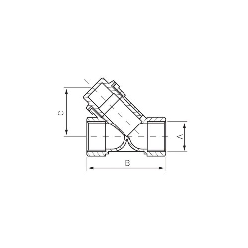Filtru Y alama, Ferro,pentru impuritati, 1 FI-FI_F06 Filtru Y alama, Ferro,pentru impuritati, 1 FI-FI_F06