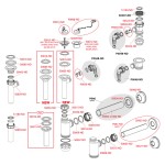Sifon lavoar, Alcadrain, DN32 cu sita din otel inoxidabil DN63, A411