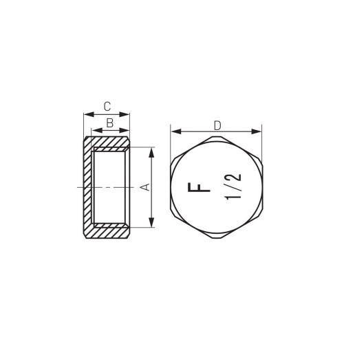 Capac alama, Ferro, 1" FI_ZAS4Z Capac alama, Ferro, 1" FI_ZAS4Z