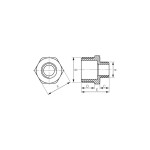 Niplu redus alama, Ferro,1 1/2"x1"_N16Z