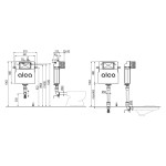 Rezervor WC incastrat pentru montare in zidarie, Alcadrain AM112