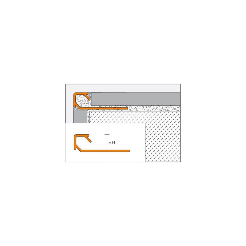 Piesa de imbinare pentru profil, Schluter-QUADEC-A/EV, H10 mm_EV/Q100 AE