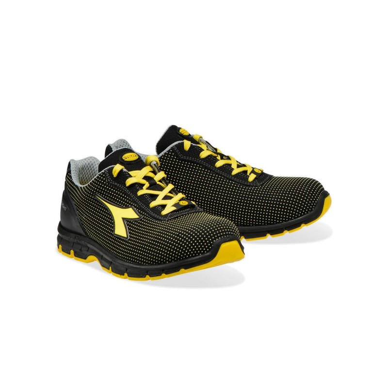 Pantofi protectie, Diadora Run Atom Low, blackyellow croms, S3 SRC ESD, 43