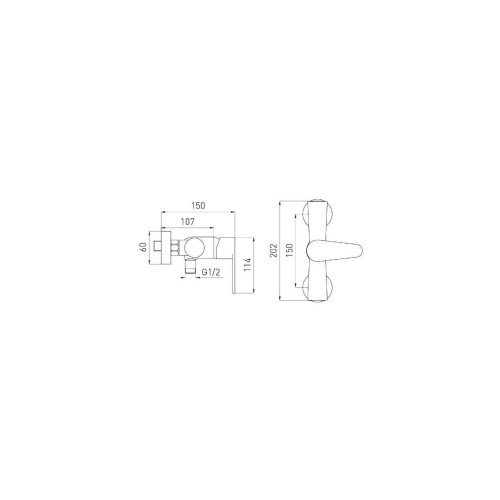 BATERIE PERETE DUS, FERRO FRESH, CROM, 96061/1.0 BATERIE PERETE DUS, FERRO FRESH, CROM, 96061/1.0