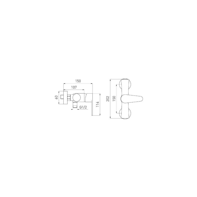 BATERIE PERETE DUS, FERRO FRESH, CROM, 96061/1.0