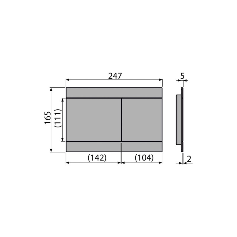 Clapeta de actionare pentru rezervor incastrat, Alcadrain Fun-Brass, auriu