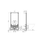 Cadru de montaj pentru bideu, Alcadrain A105/1120 Cadru de montaj pentru bideu, Alcadrain A105/1120