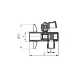 Robinet coltar cu filtru, Ferro, 1/2"x1/2", crom_Z1212KF