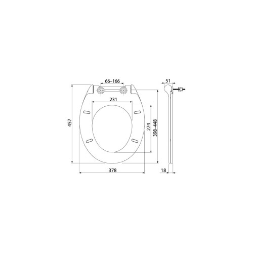 Capac WC Alcadrain slim softclose duroplast A64SLIM