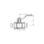 Robinet cu sfera, Ferro, 3/8" FF_KP10